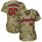 Personalized Camo Baseball Jersey - Red-Navy Salute to Service 4 Personalized Camo Red-Navy Salute To Service Baseball Jersey