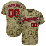Personalized Camo Baseball Jersey - Red-Navy Salute to Service 4 Personalized Camo Red-Navy Salute To Service Baseball Jersey