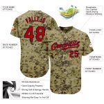 Personalized Camo Baseball Jersey - Red-Navy Salute to Service 4 Personalized Camo Red-Navy Salute To Service Baseball Jersey