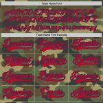 Custom Camo Hockey Jersey with Personalized Name & Number - Red-Navy Salute to Service Team Personalized Camo Red-Navy Salute