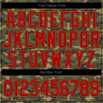 Personalized Camo Red Gold Salute to Service Baseball Jersey for Men Personalized Camo Red-Old Gold Salute To Service Baseball