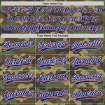 Personalized Camo Baseball Jersey - Red-Royal Salute To Service Design Personalized Camo Red-Royal Salute To Service Baseball