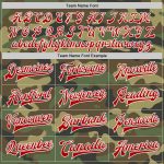 Custom Camo Red-White Varsity Letterman Jacket for Salute To Service - Full-Snap Bomber Style Personalized Camo Red-White