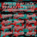Red-White Fluorescent Camo 3D Varsity Letterman Bomber Jacket - Personalized Salute to Service Full-Snap Design Personalized