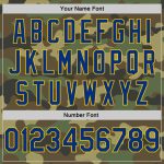 Personalized Camo Basketball Jersey with Custom Name and Number - Authentic Salute to Service Royal-Gold Team Jersey Personalized