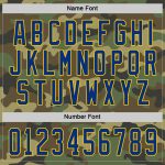 Personalized Camo Hockey Jersey - Royal Gold Salute to Service Design Personalized Camo Royal-Gold Salute To Service Hockey