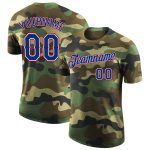 Personalized Camo T-Shirt - Royal Red Performance Tribute to Service Personalized Camo Royal-Red Performance Salute To Service
