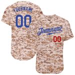 Personalized Royal-Red Camo Salute To Service Jersey for Men - Baseball Jersey 2 Personalized Camo Royal-Red Salute To Service