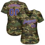 Personalized Camo Baseball Jersey - Royal Red Salute to Service 3 Personalized Camo Royal-Red Salute To Service Baseball