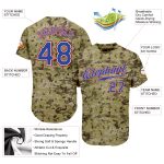 Personalized Camo Baseball Jersey - Royal Red Salute to Service 4 Personalized Camo Royal-Red Salute To Service Baseball