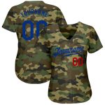 Personalized Camo Royal-Red Salute To Service Jersey for Men, Baseball Jersey 5 Personalized Camo Royal-Red Salute To Service