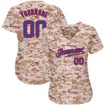 Personalized Camo Baseball Jersey for Salute to Service - Royal Red Personalized Camo Royal-Red Salute To Service Baseball