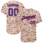 Personalized Camo Baseball Jersey for Salute to Service - Royal Red Personalized Camo Royal-Red Salute To Service Baseball