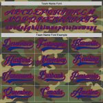 Personalized Camo Hockey Jersey Salute to Service in Royal Red Personalized Camo Royal-Red Salute To Service Hockey Jersey