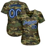 Personalized Camo Salute To Service Baseball Jersey - Royal White 2 Personalized Camo Royal-White Salute To Service Baseball