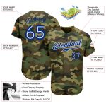 Personalized Camo Salute To Service Baseball Jersey - Royal White 2 Personalized Camo Royal-White Salute To Service Baseball