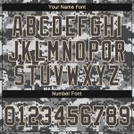 Customizable Camouflage Baseball Jersey with Team Name and Number - Gray Cream Salute to Service Design Personalized Camo