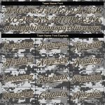 Customizable Camouflage Baseball Jersey with Team Name and Number - Gray Cream Salute to Service Design Personalized Camo