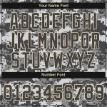 Personalized Camo Baseball Jersey in Steel Gray-Cream - Salute to Service Design Personalized Camo Steel Gray-Cream Salute