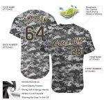 Personalized Camo Baseball Jersey in Steel Gray-Cream - Salute to Service Design Personalized Camo Steel Gray-Cream Salute
