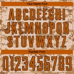 Custom Name Number Texas Camo Soccer Jersey Orange-Brown Sublimation Salute to Service Uniform Personalized Camo Texas Orange-Brown