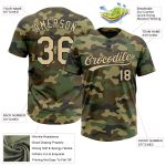 Personalized Camo Softball Jersey in Vegas Gold and Black - Unisex Two-Button Salute to Service Design Personalized Camo