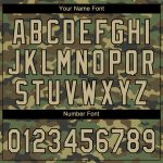 Custom Name Number Personalized Camo Softball Jersey Gold-Black Unisex Salute to Service Two-Button Design Personalized Camo