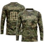 Custom Name and Number Soccer Jersey Personalized Camo Vegas Gold-Olive Sublimation Salute to Service Team Uniform Personalized