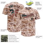 Personalized Camo Vintage USA Flag Two-Button Unisex Softball Jersey Custom Name and Number Salute to Service Personalized
