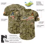 Custom Name and Number Vintage Camo USA Flag Baseball Jersey - Authentic Salute to Service Lightweight Team Gear Personalized