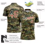 Custom Name Number Vintage Camo USA Flag Golf Polo Shirt Performance Salute to Service Team Apparel Personalized Camo Vintage