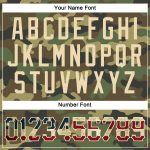 Custom Name & Number USA Flag Camo T-Shirt - Vintage Performance Salute to Service Cream Team Tee Personalized Camo Vintage
