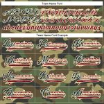Custom Name and Number Personalized Camo Vintage USA Flag Hockey Jersey Lace Neck Salute To Service Team - Cream-Black Personalized