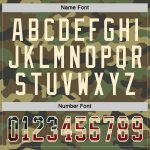 Custom Name and Number Vintage Camo USA Flag Hockey Jersey - Red Salute To Service Personalized Camo Vintage USA Flag-Red