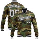 Personalized Salute to Service Camo Bomber Jacket Black Gray Varsity Full-Snap Letterman 2 Personalized Camo White Black-Gray