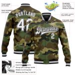 Personalized Salute to Service Camo Bomber Jacket Black Gray Varsity Full-Snap Letterman 2 Personalized Camo White Black-Gray