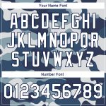 Personalized Camo Jacket White-Navy 3D Bomber Full-Snap Varsity Letterman Salute To Service Personalized Camo White-Navy