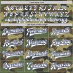 Personalized Camo Jacket for Men, White Navy-Gray Full-Snap Varsity Letterman Style, Salute To Service Bomber Personalized
