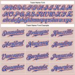 Custom Name and Number Personalized Camo Baseball Jersey - White-Royal Authentic Salute to Service Team Jersey Personalized