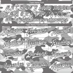 Custom Name and Number Salute to Service Jacket White Steel Gray Camo 3D Bomber Full-Snap Varsity Letterman Personalized