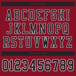 Personalized Cardinal Black-White Authentic Football Jersey - Custom Mesh Design Personalized Cardinal Black-White Mesh Authentic