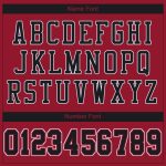 Custom Name and Number Black-White Cardinal Football Jersey - Personalized Authentic Mesh Jersey Personalized Cardinal Black-White