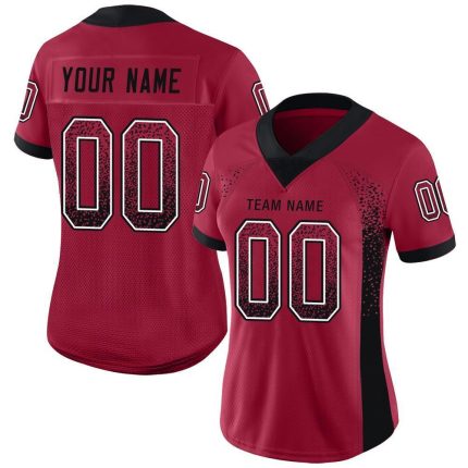 Personalized Black-White Cardinal Drift Fashion Football Jersey - Customizable Sportswear Personalized Cardinal Black-White