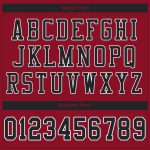 Personalized Black-White Cardinal Football Jersey for Men and Women, Comfortable Mesh Design Personalized Cardinal Black-White