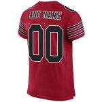 Personalized Black-White Cardinal Football Jersey for Men and Women, Comfortable Mesh Design Personalized Cardinal Black-White