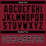 Personalized Black-White Cardinal Fashion Football Jersey - Mesh Split Design Personalized Cardinal Black-White Mesh Split