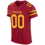 Personalized Gold-Black Cardinal Football Jersey - Custom Mesh Sports Apparel Personalized Cardinal Gold-Black Mesh Football