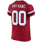 Personalized Football Jersey - Custom White-Black Cardinal Mesh Design Personalized Cardinal White-Black Mesh Football Jersey