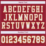 Personalized White-Gold Mesh Football Jersey for Fans | Cardinal Design Personalized Cardinal White-Gold Mesh Football Jersey