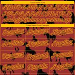 Custom Cardinal Yellow 3D Horse Jersey for Men, Women, and Kids - Baseball Apparel Personalized Cardinal Yellow 3D Horse